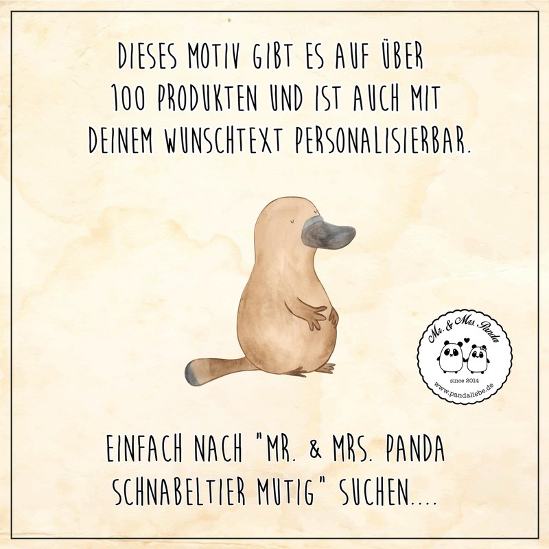 Mr. & Mrs. Panda Auto Sonnenschutz Schnabeltier Mut - Geschenk,