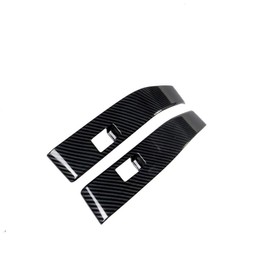 JSTOTRIM Crewcab Rear Doors 2pcs Carbon Fiber Look Interior Door armrest Window Switch Panel Cover Trim for Toyota Tacoma 2016-2020