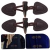 minkissy 4 Sets Imitation Horn Leather Buckle Toggle Closures for