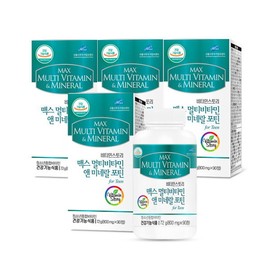 Vitamin Story Max Multivitamin &amp; Mineral Potin 800mg x 90 tablets, 4 bottles (12 months supply) / 비타민스토리  맥스 멀티비타민 앤 미네랄 포틴 800mg x 90정 4통 12개월분