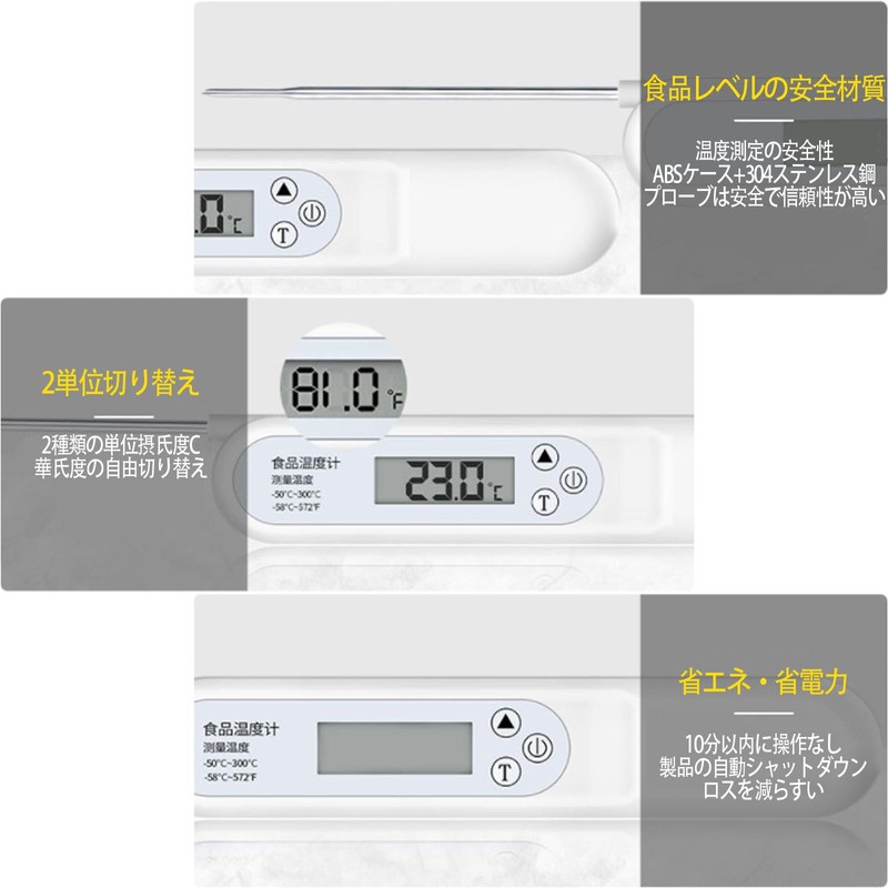 LUYING Digital Folding Rooster Digital Instant Read Meat Thermometer for