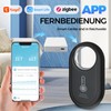 Zigbee Temperatursensor, Digitale Mini Innentemperatur und Feuchtigkeitssensor,Tuya Smart Luftfeuchtigkeitsmesser mit