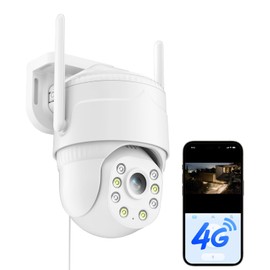 KKB No WiFi Security Cameras Indoor Plug-in for 24/7 Recording, 4G LTE Cellular Security Camera Built-in SIM Card, Wired Cellular Cam, 2K Color Night Vision, PIR Motion Detection, 2 Way Talk