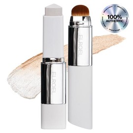ELROEL BLANC Cover Cream Stick V w/ Detachable Brush - Korean Skin Care Concealer Stick – Balm to Cream Foundation Makeup Stick (0.45 oz):_205 Deep