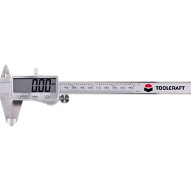 TOOLCRAFT Digital Vernier Caliper 150 mm I Calliper I Push Calliper I Electronic Calliper I Measuring Range 0-150 mm I Accuracy 0.03 mm I Precision Gauge