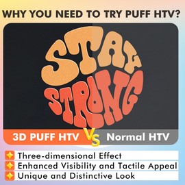 A SUB 3D Puff Heat Transfer Vinyl 8 PCS -  Puff Vinyl Sheets 10''x 12" Custom Crafts