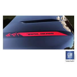 EmblemsPlus Chevy Silverado Red Trail Boss Mountain Hood Decals 2019-2025 Set of 2