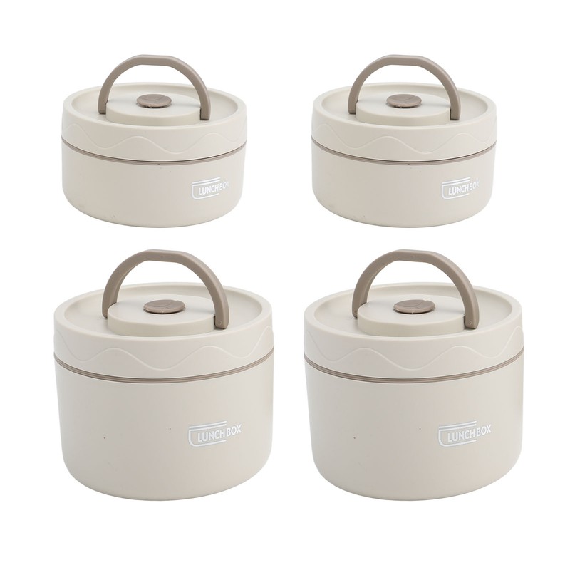 Insulated Lunch Container 304 Stainless Steel Leakproof Portable Round Thermal