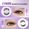 2 Pairs Magnetic Eyelashes Kit No Glue Needed - Reusable