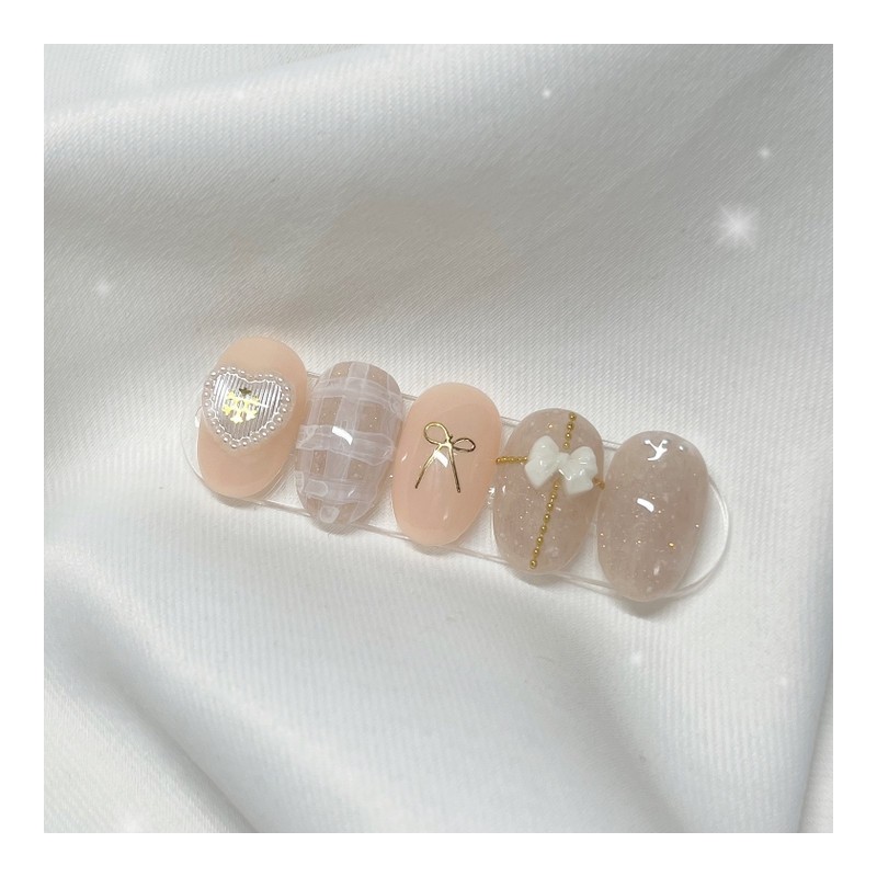 [Handmade Nail Tips] Winter Blurry Nail Tips - Petitful /
