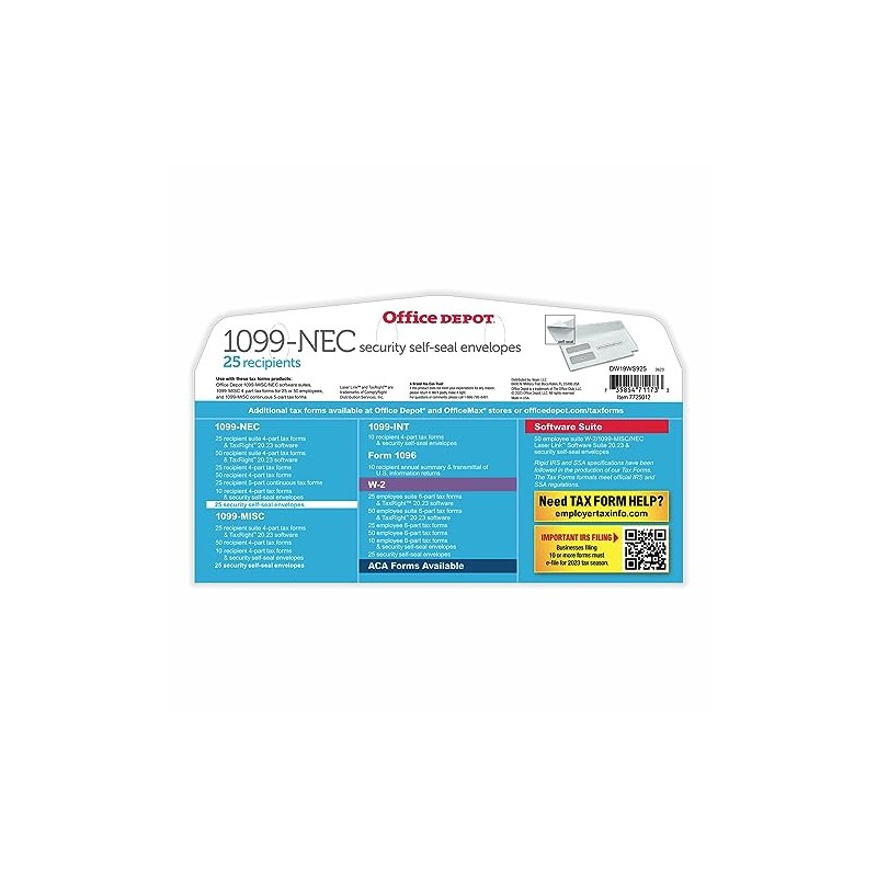 Office Depot® Brand Double-Window Self-Seal Envelopes For Form 1099, 5