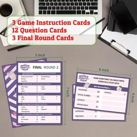 Xenseou Office Party Feud Game, Office Activity Games, Office Trivia Game Set, Games for Team Building, Office Party Game and Activity Supplies-OF02
