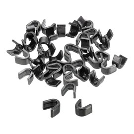 QUARKZMAN Pack of 40 Zip Repair Set, #8 U Shape Top Stopper, Closed Zip Slider, Replacement for Bags, Coats, Jackets, DIY Sewing Replacement, Metallic Black