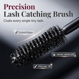 Máscara de Pestañas 7D Impermeable (1) Volumen Duradero y Acumulable, Nueva Fórmula Fibra 2026, Largo Natural y Rizo Definido, Maquillaje Ojos Espeso sin Manchas