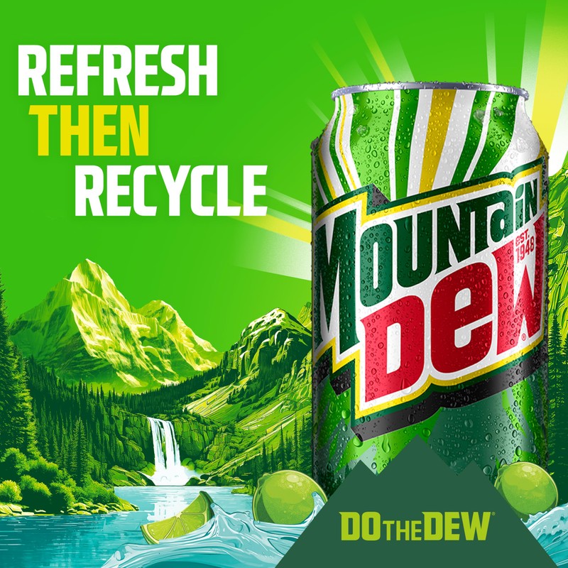 Mountain Dew Soda, 12 Fl Oz Cans (Pack of 12)