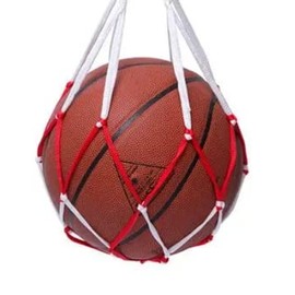 Saraoriginalshop Two Tone 45cm Ball Single Ball Portable Tote Bag Basketball Football Yoga Volleyball Available in White and Red or White and Blue, White and Red, white and red
