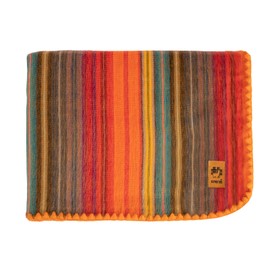 Alpaca Wool Blanket - Twin Size Bed Blanket - Alpaca Throw Blanket - Best Gift & Warm Blanket, Lightweight, Couch Blanket or Camp - Outdoor Blanket - 75 x 38 Inches (Orange)