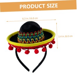 BESPORTBLE Mexican Cinco De Mayo Headband Hat Party Costume Headband Hat Mexican Party Favor