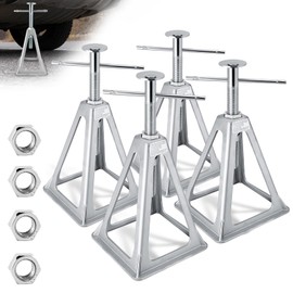 Loyala RV Stabilizer Jacks for Trailer Camper, 4 Pack Trailer Stabilizer Jacks with Additional Screw Nuts,The Adjustable Height ranges from 11" to 17", Heavy-Duty Aluminum RV stabilizer Jacks