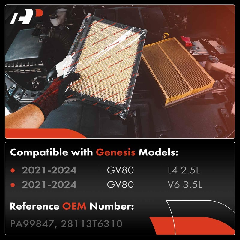 A-Premium 2-PC Engine Air Filter Compatible with Genesis GV80 2021