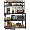 Denkee 39.4 Inch Wide Large Bakers Rack with 3 Power