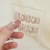 10pcs Handmade Rhinestones Press On Nails Square Nails Reusable Nails