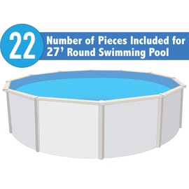 Lake Effect Pools Coping Strips for 27' or 28' Round Above Ground Pool | Includes: (22) 4' Foot Length Snap On Liner Clips | for Overlap Liner Installation or Replacement (Color May Vary)
