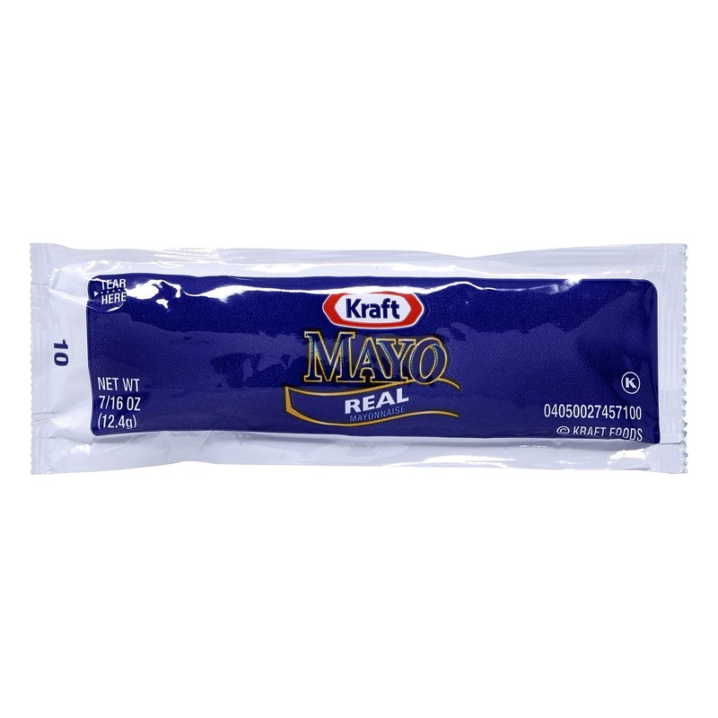 Kraft Mayo Real Mayonnaise Single Serve Packets, 0.44 oz, 200/Box