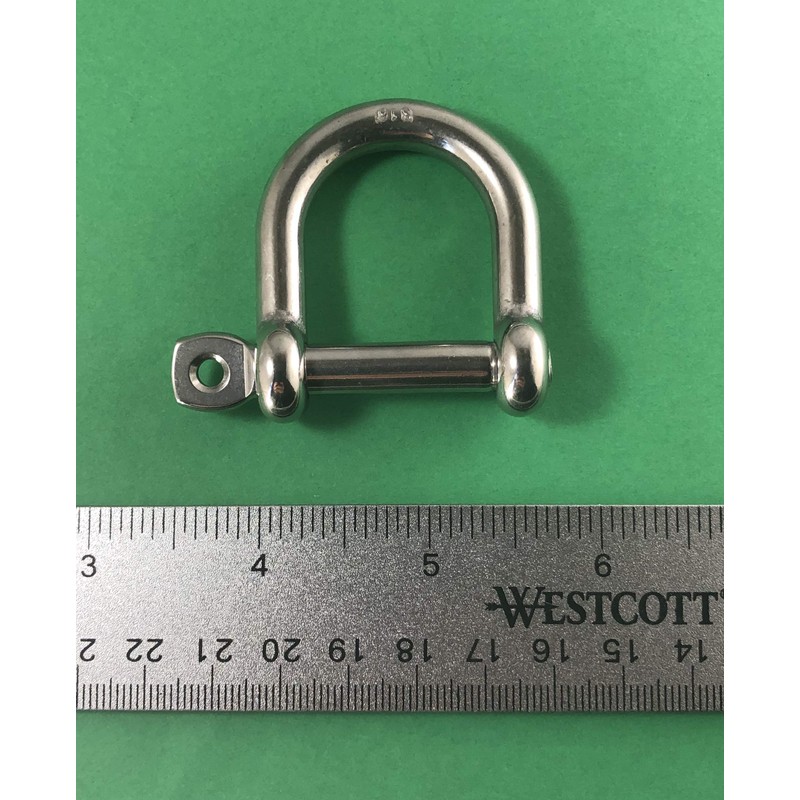 US STAINLESS Stainless Steel 316 Wide D Shackle 5/16" (8mm)