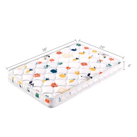 Mini Crib Mattress 38" x 24" x 4"- Firm Support and Comfort Premium Foam,Noiseless and Odorless,Hypoallergenic Mini Crib Mattress,Fits Mini and Portable Cribs,Dual Sided with Soft Breathable Fabric