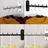 Zivisk Folding Wall Mounted Clothes Hanger Rack with Swing Arm