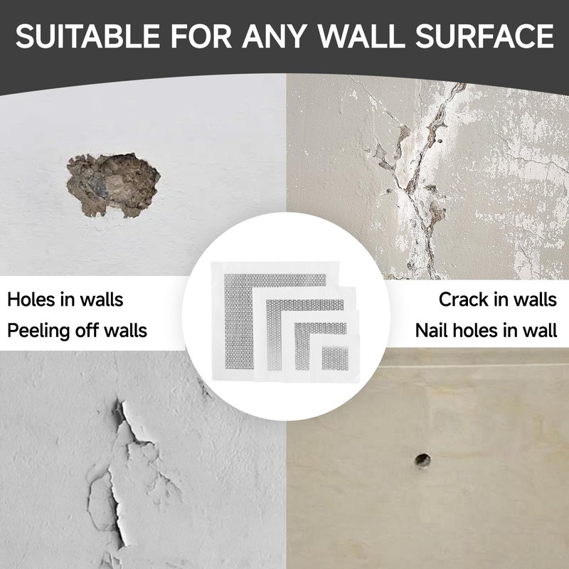 MOLLOR 19 PCS Wall Repair Patch Kit, Aluminum Drywall Repair