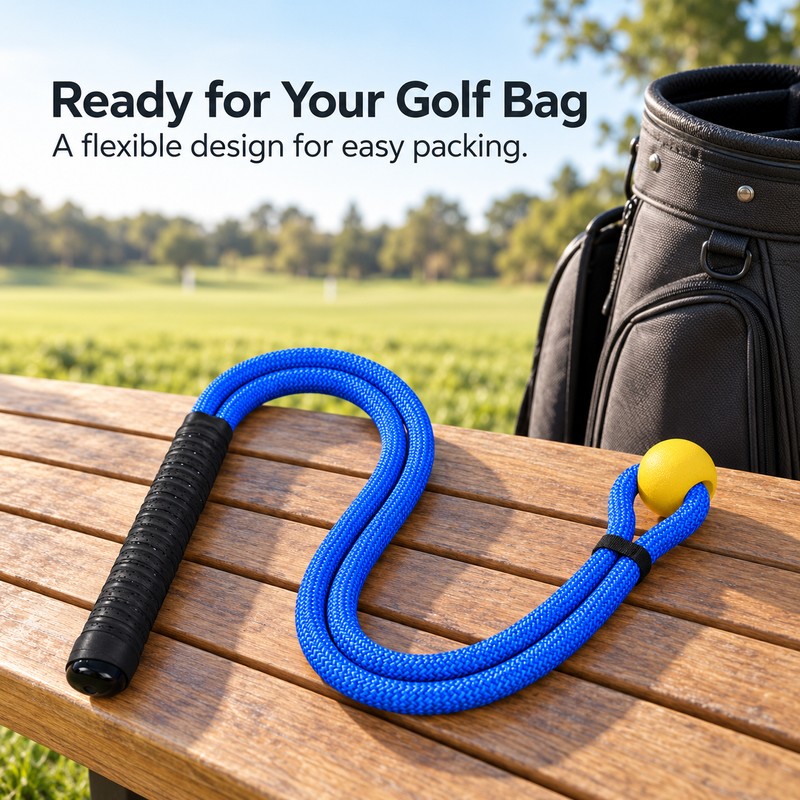 Golf Swing Rope Trainer for Beginners – Flexible Swing Tempo