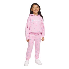 Champion Girls Hoodie and Sweatpant Set for Kids Athletic Fleece Sweatsuit