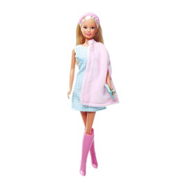Steffi Love Cape Fashion, Toy Doll with Dress and Cape, Including Boots, Headband and Clutch, 29 cm, from 3 Years