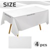 lisetar White Tablecloth, Rectangular White Tablecloth, Waterproof Birthday Tablecloths, Tablecloth