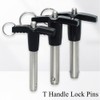 Kugelsperrbolzen aus Edelstahl, 5mm x 50mm T Griff Schnellverschluss Stift