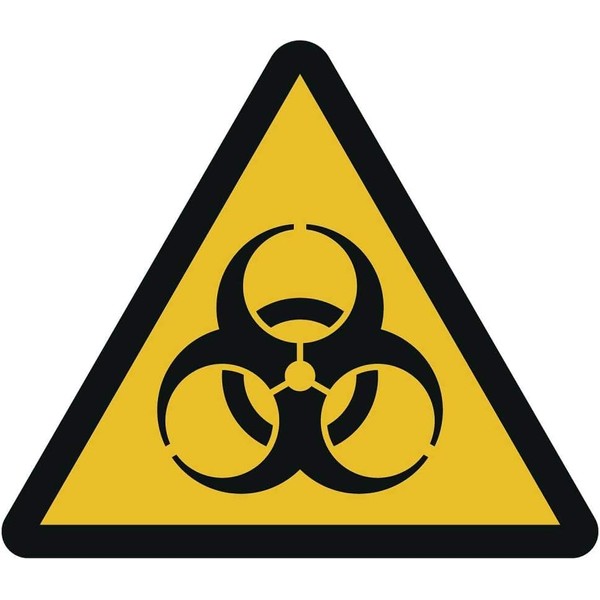 Biohazard Warning Sticker Diameter 10 cm in Accordance with ISO