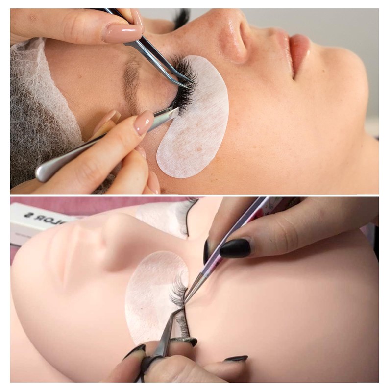 Eyelash Practice Eyelids, 6 Pairs Lash Mannequin Eyelids Replaceable Practice