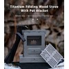 Boundless Voyage Outdoor Titanium Folding Wood Stove With Pot Bracket
