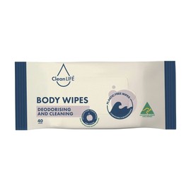 Cleanlife Body Plastic Free Wipes Deodorising and Cleaning 40pk