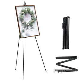 ARTIFY 64" Sign Easel Stand | Instant Display Tripod for Wedding Signs, Posters, Paintings, Canvas, and Poster Boards | Portable Stand for Home, School Supplies, Shop, and Ceremonies, Black