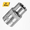 sourcing map 2pcs E-Torx Socket 3/8" Drive E11 External Torx