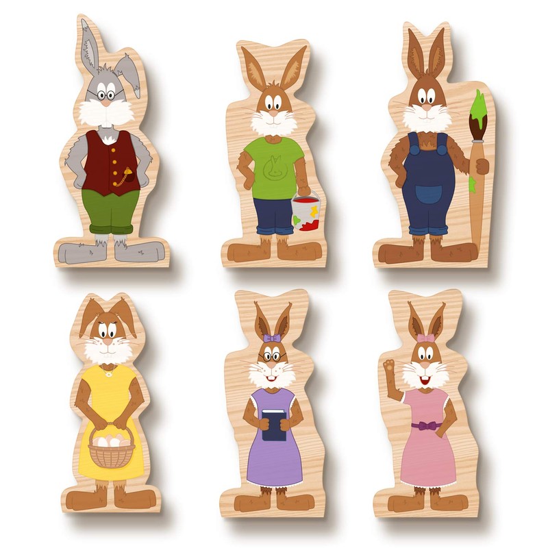 yoamo Easter calendar with play case with 16 wooden figures