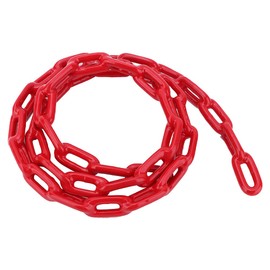 Swing Chains Coated Iron Swing Chain Rope Climbing Frame Playhouse Yard Swing Link Chain 1.5 M for Swing Seat Accessory(Red)