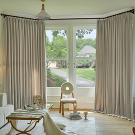 MAIHER Extra Wide Pleated Curtains 84 Inches Long 1 Panel, Camel Beige Velvet Pinch Pleated Drapes for Patio Sliding Glass Door Living Room- Room Darkening (Camel Beige, 72” W x 84” L)