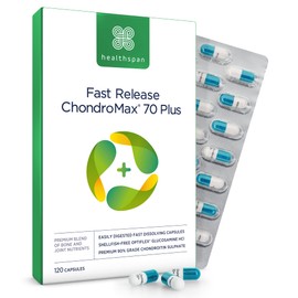 Healthspan Glucosamine & Chondroitin 70 Plus | 120 Capsules | Joint Health | 375mg Optiflex Glucosamine HCI & 300mg Chondroitin Sulphate 90% | With Vitamins C, D3 and Calcium