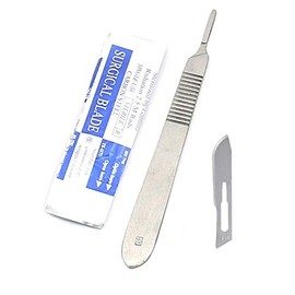 OdontoMed2011® 10 Sterile #10 Disposable Scalpel Blades with Free #3 Scalpel Knife Handle Dental