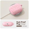 Wowwat for AirPods 4 Case Cover 2024 with Leopard Engraved,Pink