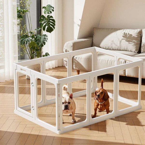 Clear Acrylic Dog Playpen - 11.6 sq.ft, 24" H 10